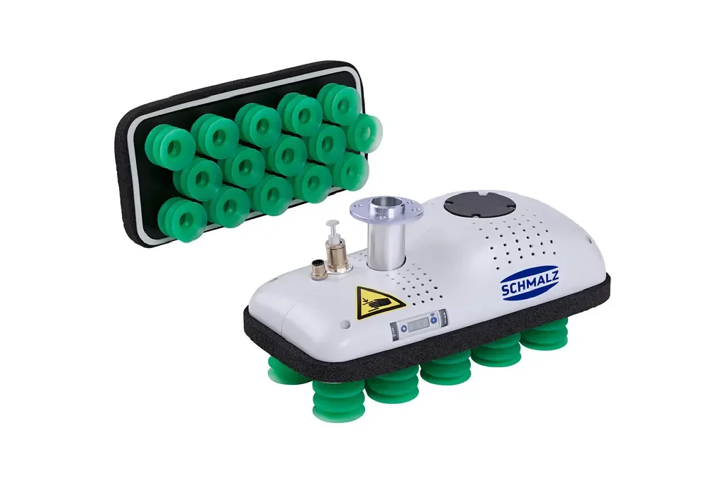 Schmalz FXCB vacuum area gripper with green suction cups